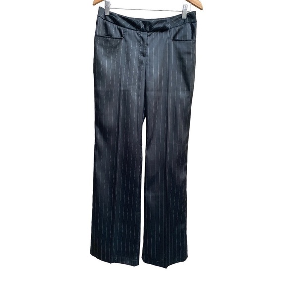 𝅺$10$ add on RK ZORA WOMEN'S SATIN PINSTRIPE GENTLEMEN'S style trouser pants - Picture 2 of 9